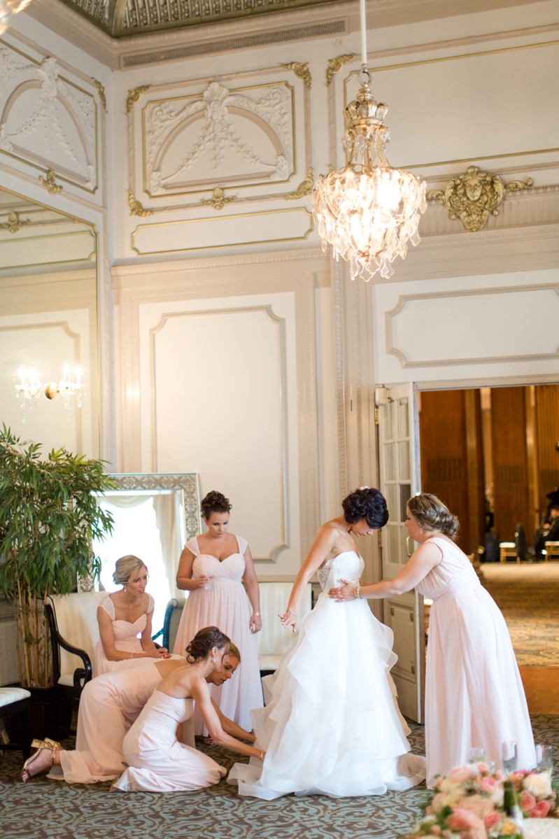 Crystal Tea Room Wedding Getting Ready with Bridesmaids