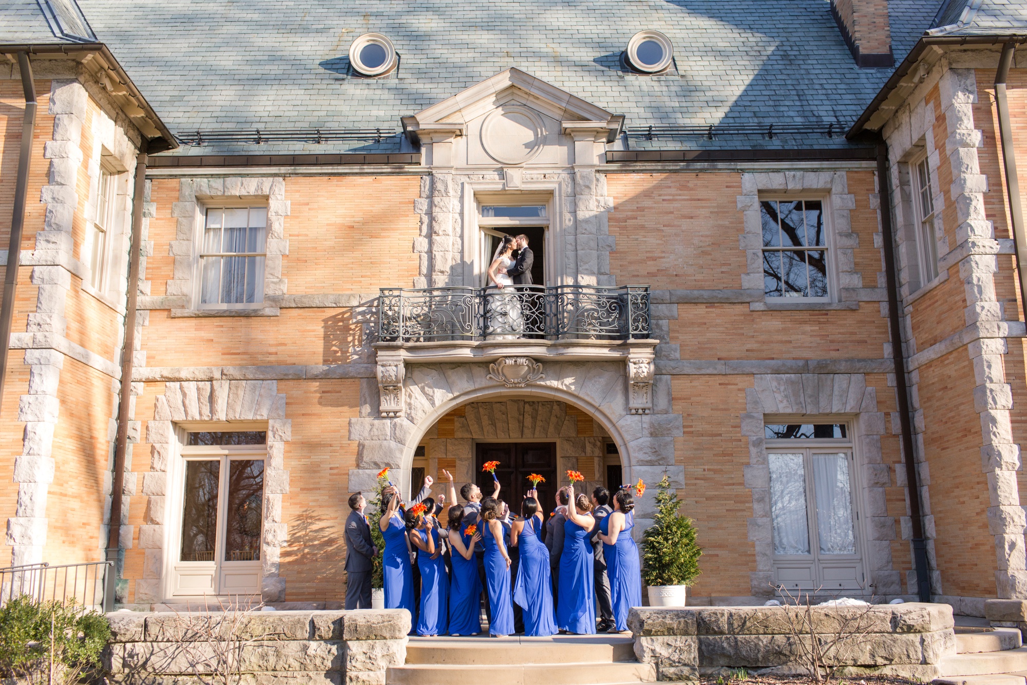 Cairnwood Estate Bridal Party Blue Dresses