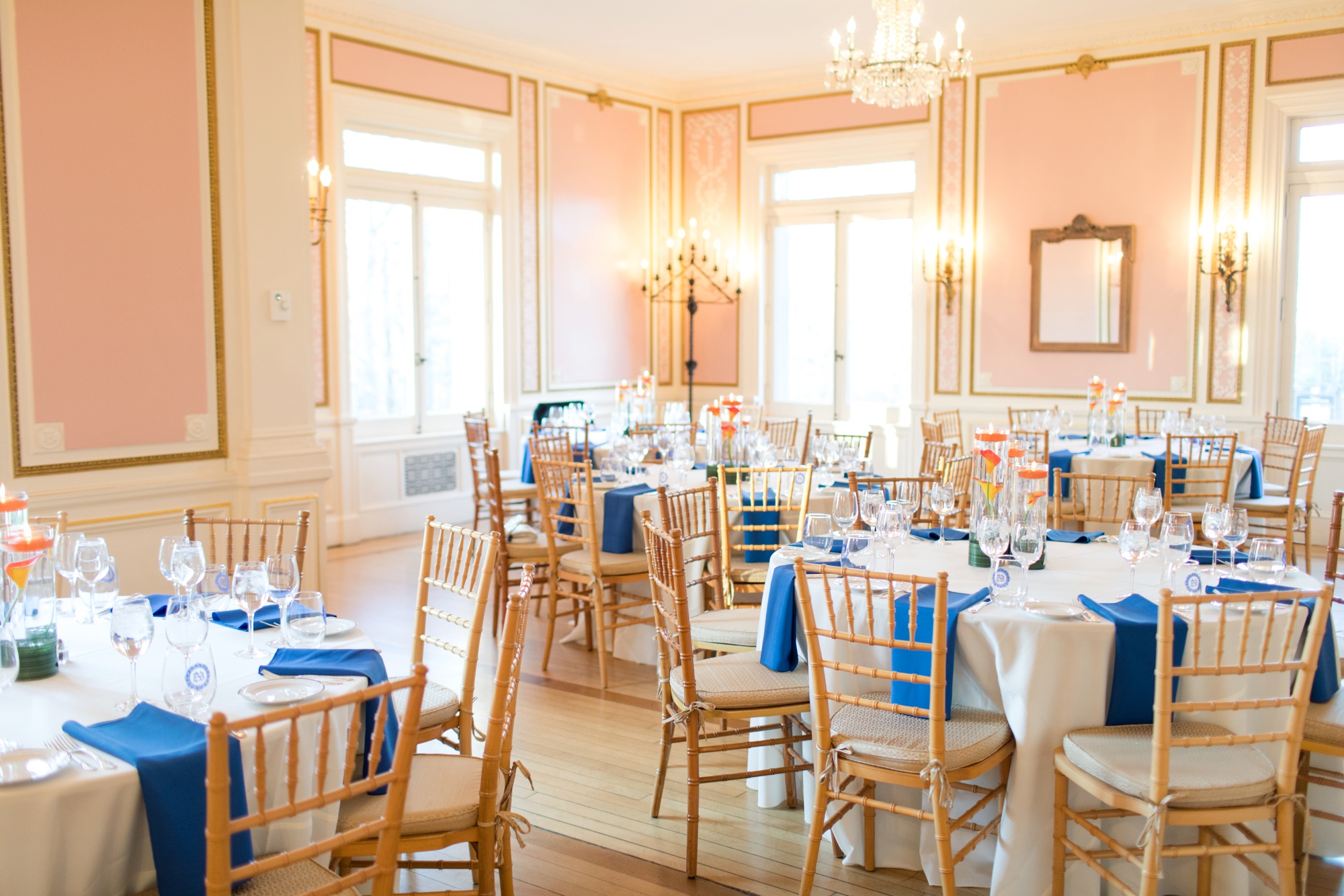 Cairnwood Estate Wedding Reception in Pink Room