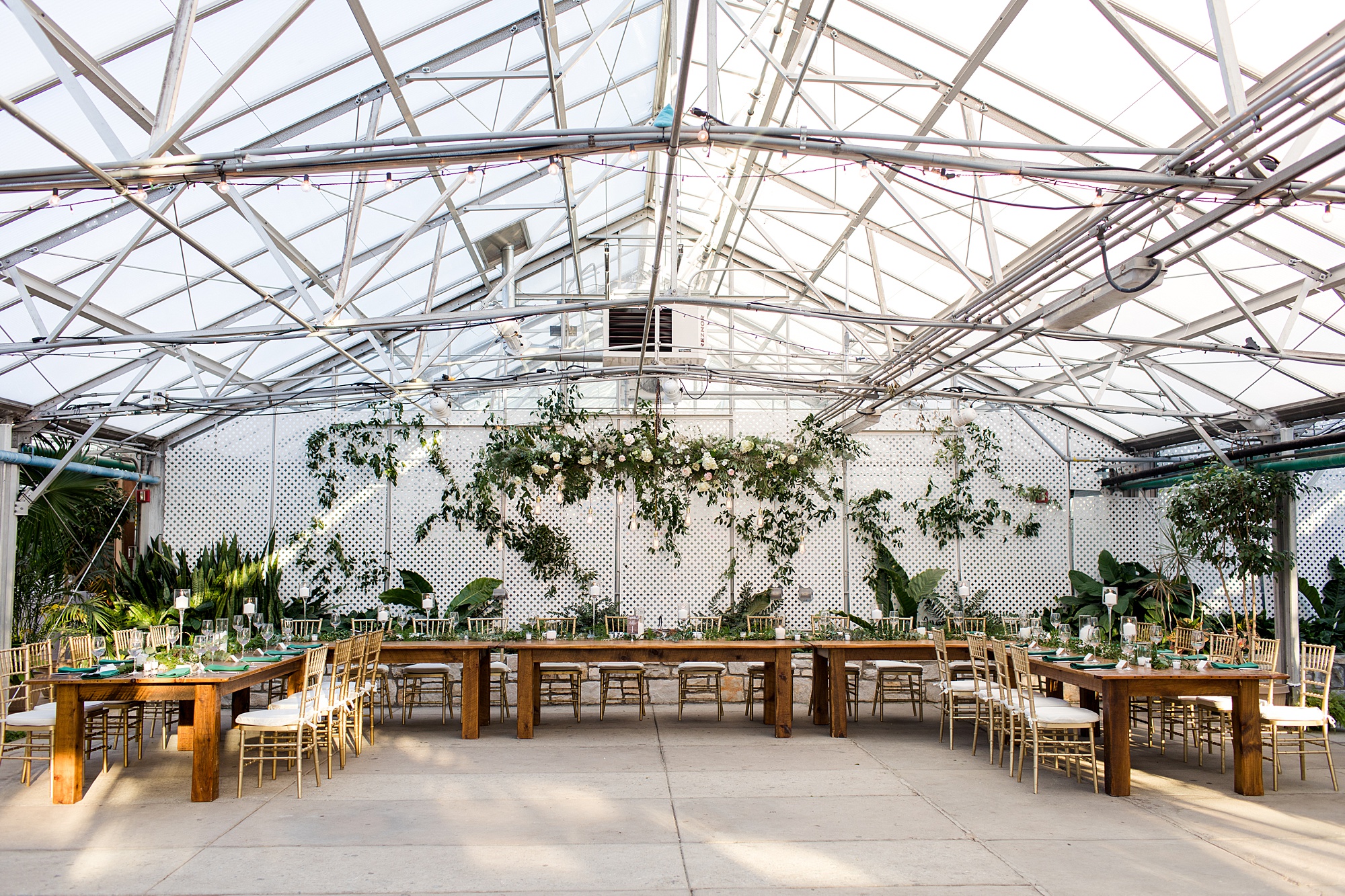 Winter Greenhouse Horticulture Center Wedding Philadelphia